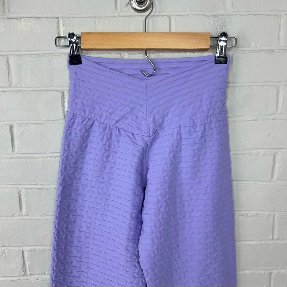 BootybyBrabants Lilac Croco Skin High Rise Leggings OS - Image 4