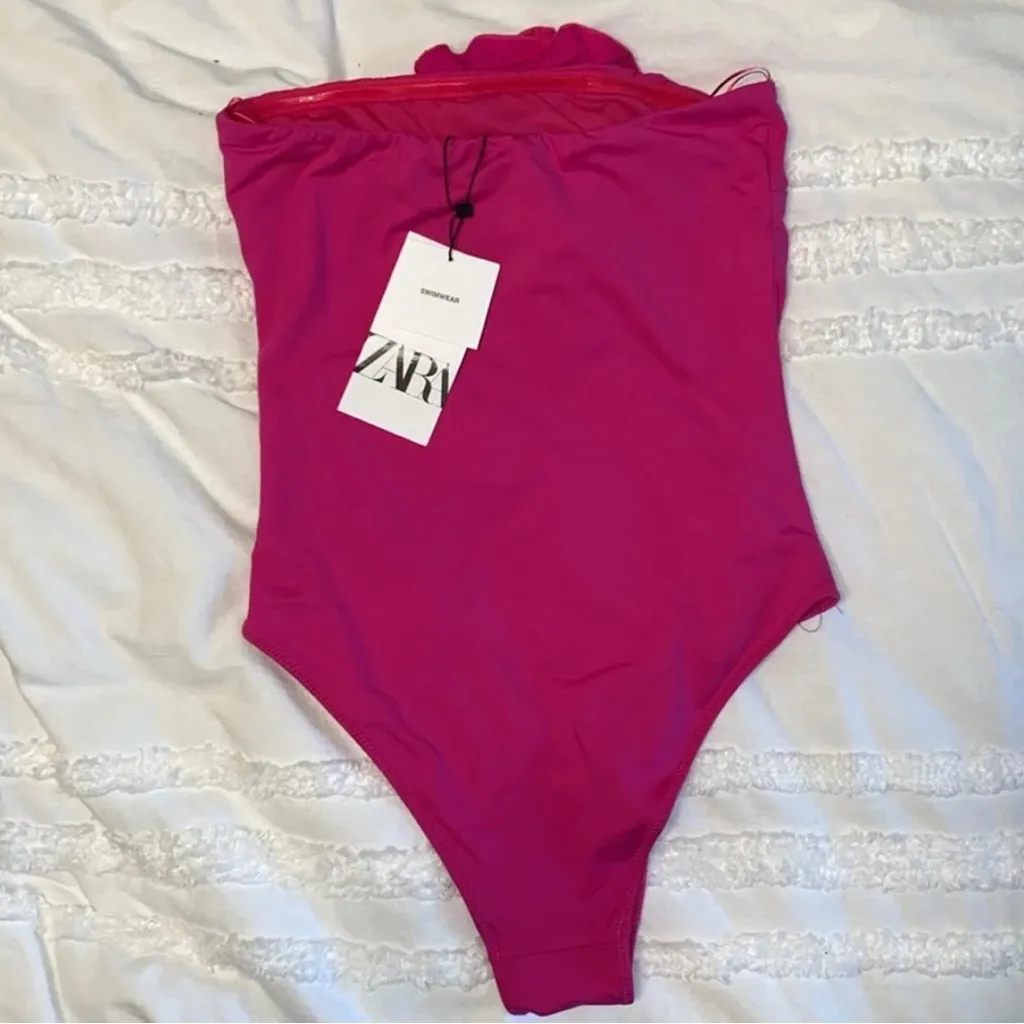 NWT Zara Hot Pink Swimsuit - Image 6