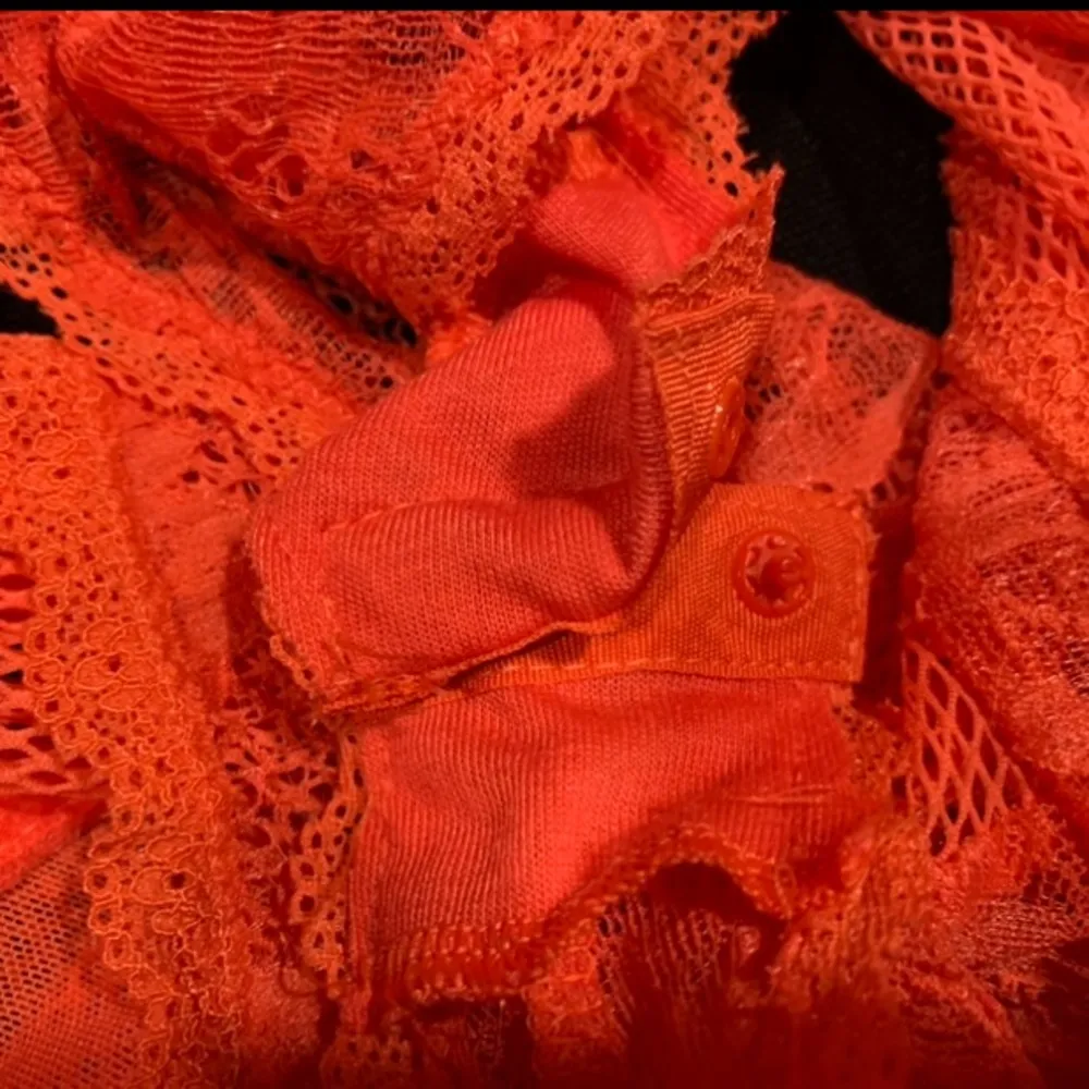 Rachel Roy lace teddy bodysuit in orange/coral size L - Image 10