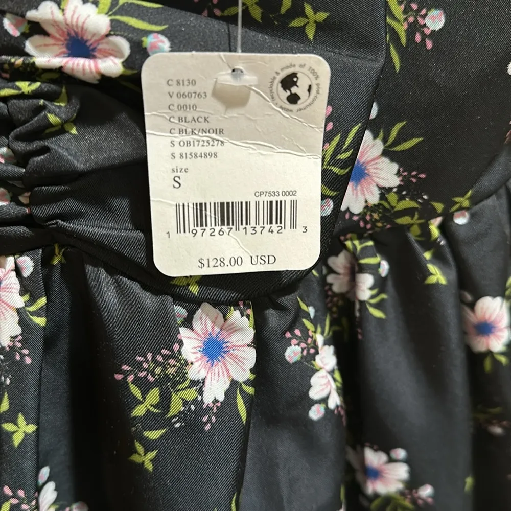 NWT Free People size small in A Bubble Mini Dress in Black - Image 6