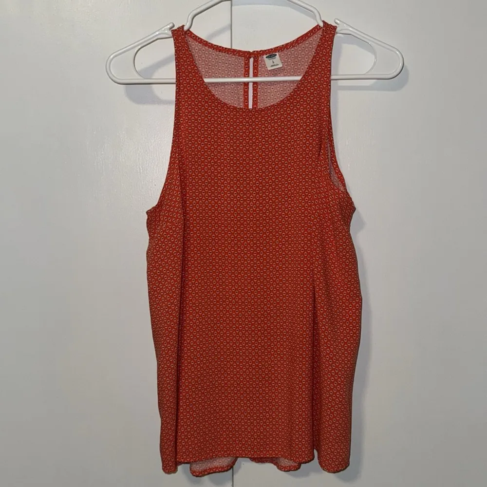 Old Navy Sleeveless Blouse Tank Top w Keyhole Back Orange Women’s Large L - Image 6