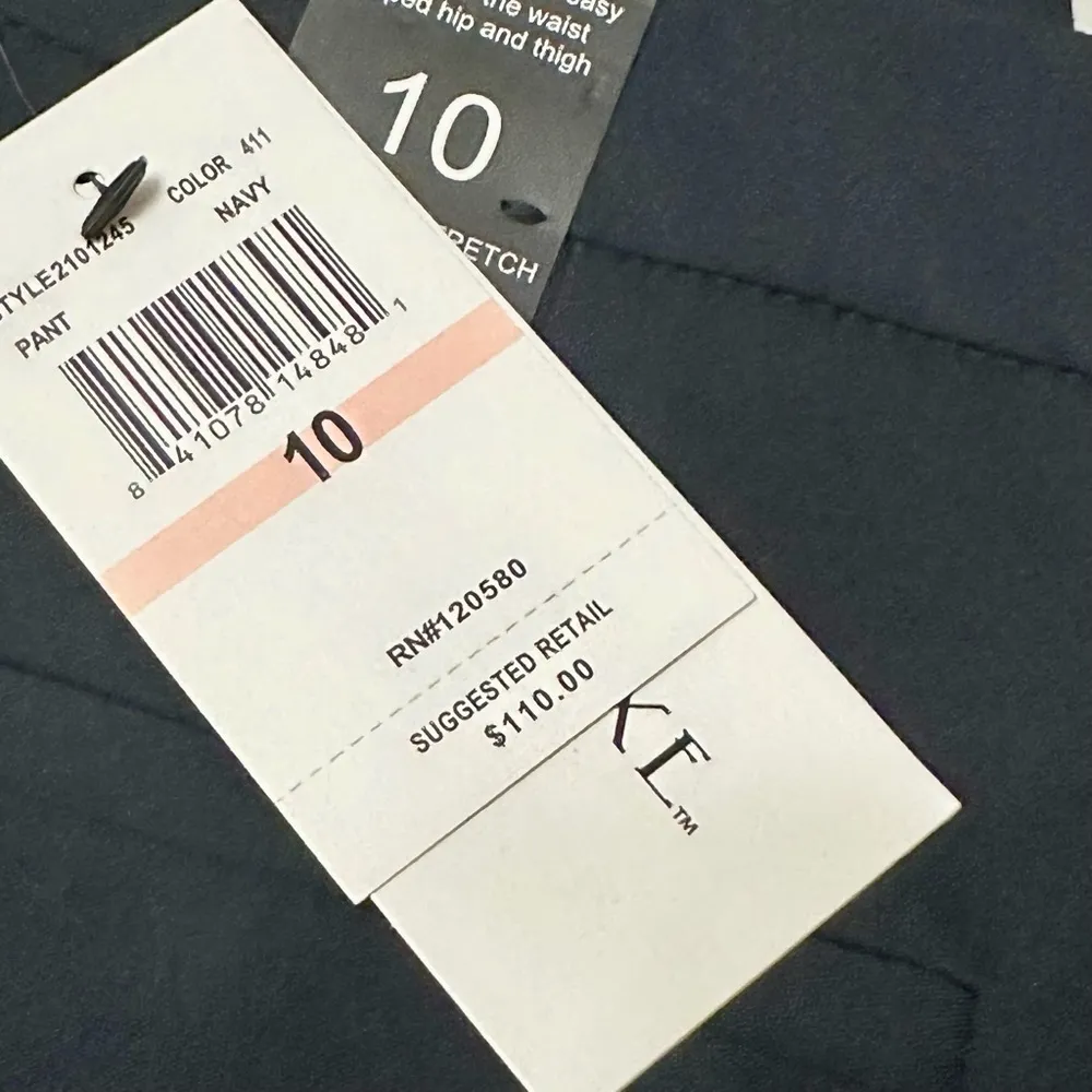 Blue Ankle Cropped Pants with Tailored Construction Elevated Classic Office Wear Size 10 - Image 5