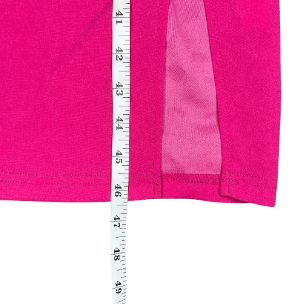 FHQ Collection Women's Pink Cinched Waist Ruffle Accent Maxi Dress Sz Large - Image 8