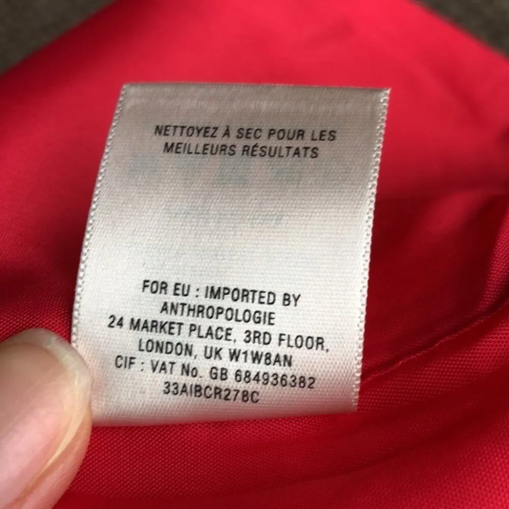 Maeve Anthropologie Pink Polka Dot Skirt Silk Size Small - Image 12