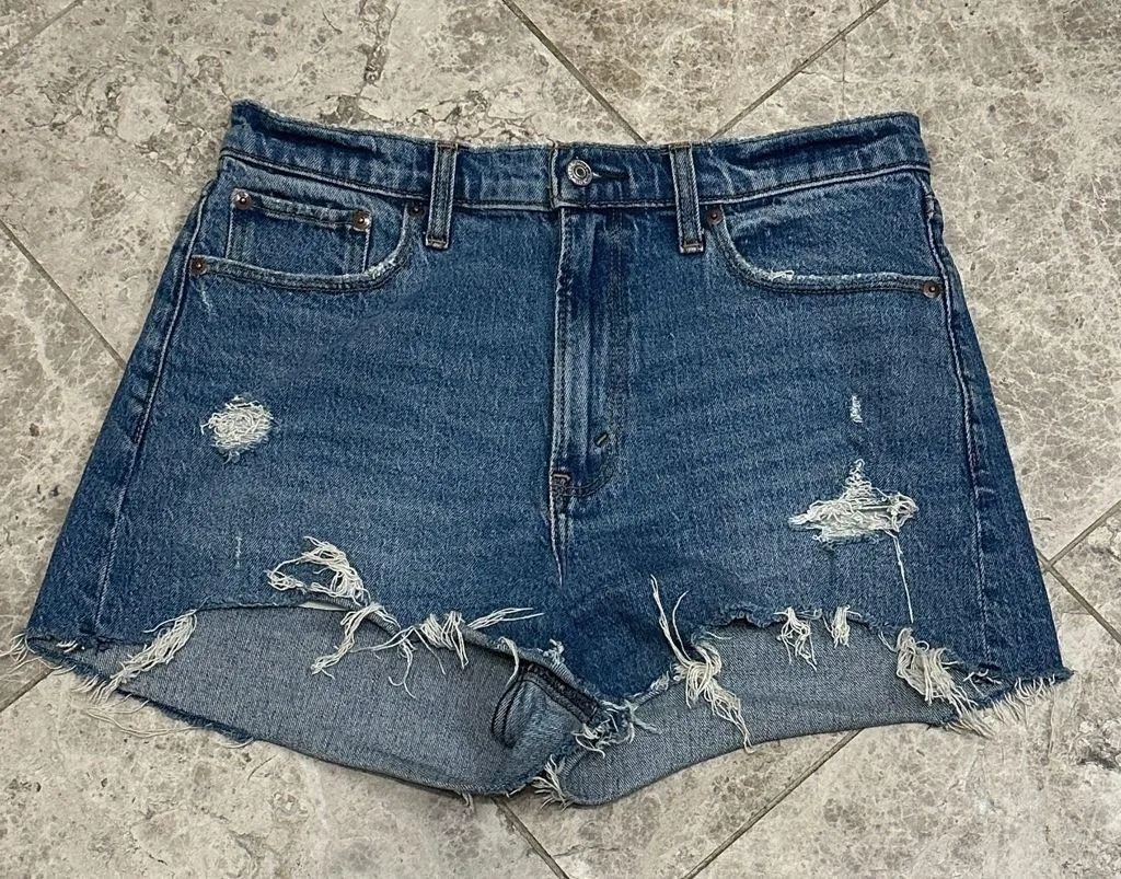 Abercrombie & Fitch Curve Love High Rise The Mom Short Size 29 - Image 2