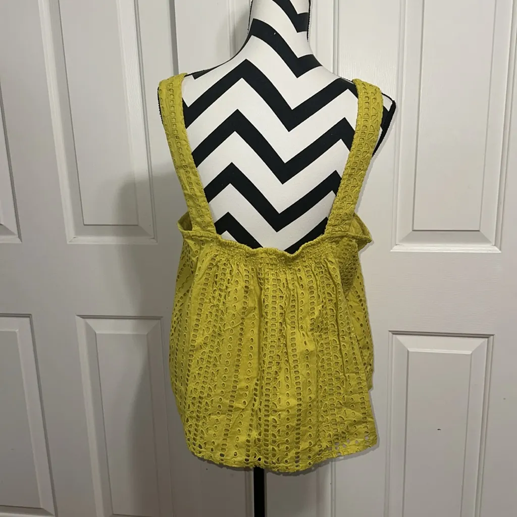 Sundance Mustard Eyelet Top - Image 3