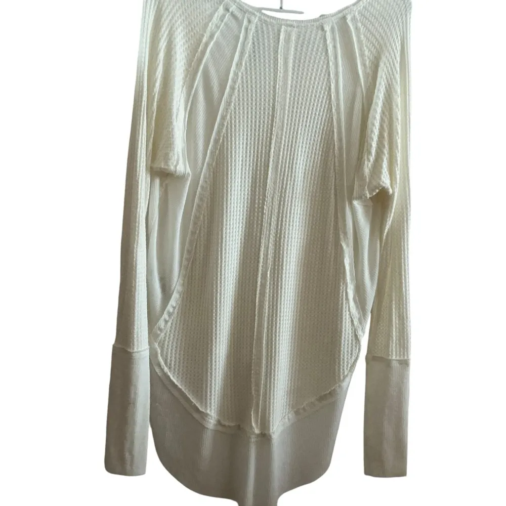 Free people we the free Catalina v-neck long sleeve wafle knit thermal shirt S - Image 9