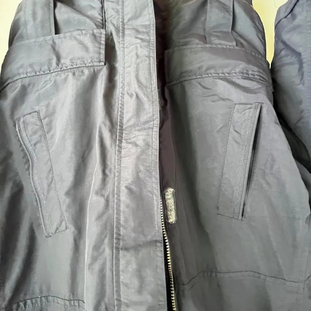 Lands' End The Squall Black Jacket, Collared, Cargo Pockets, Winter *no hood - Image 14