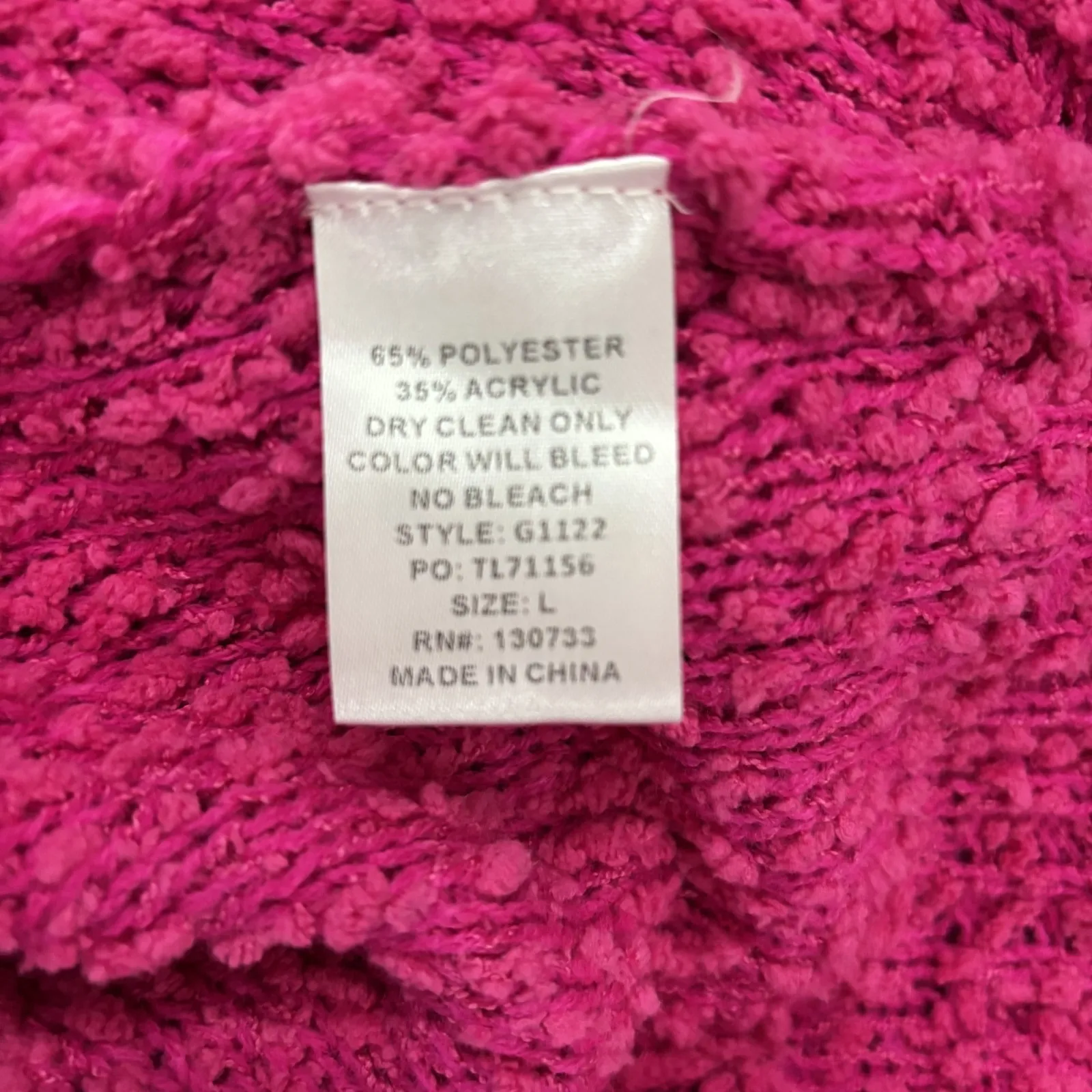 Umgee Oversized Cardigan Sweater Womens Large Pink Open Cozy Loungewear Bat Wing - Image 8