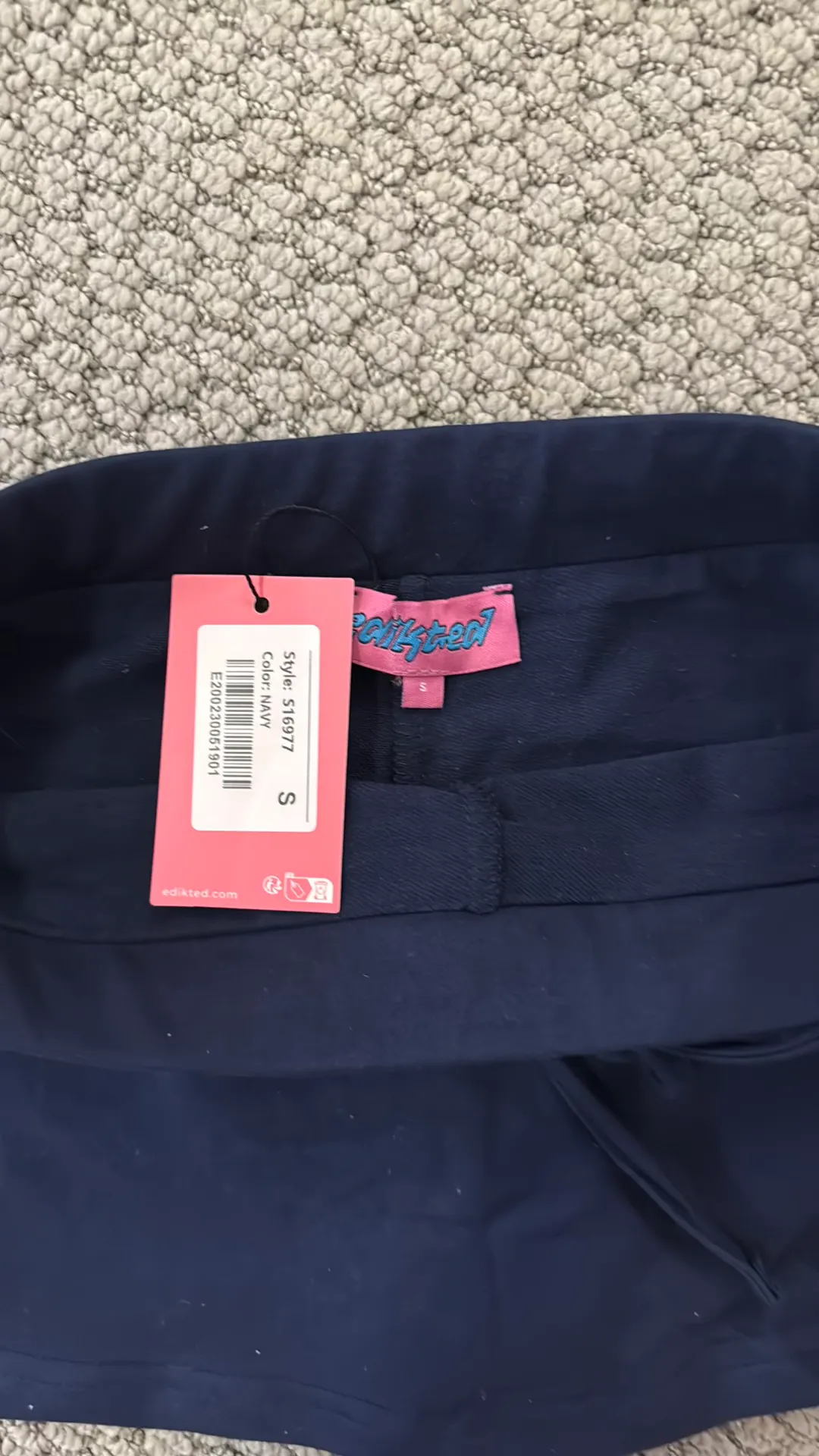 Navy Blue  Mini Skirt - Image 2