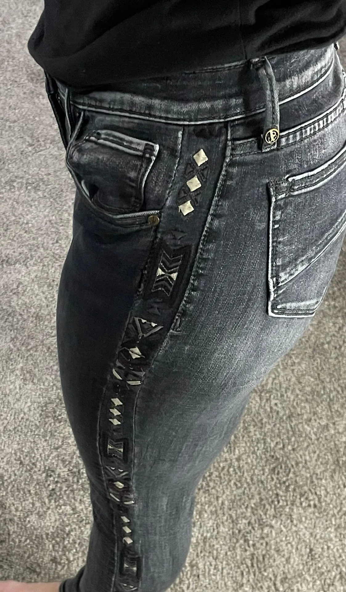 Free People Driftwood Embroidered Jeans - Image 4