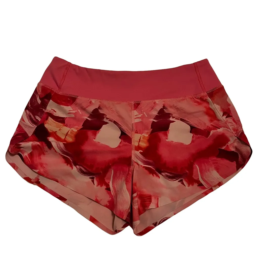 Athleta Printed Run With It 3.5” Short small Painted Energy Coral Pink Floral - Image 4