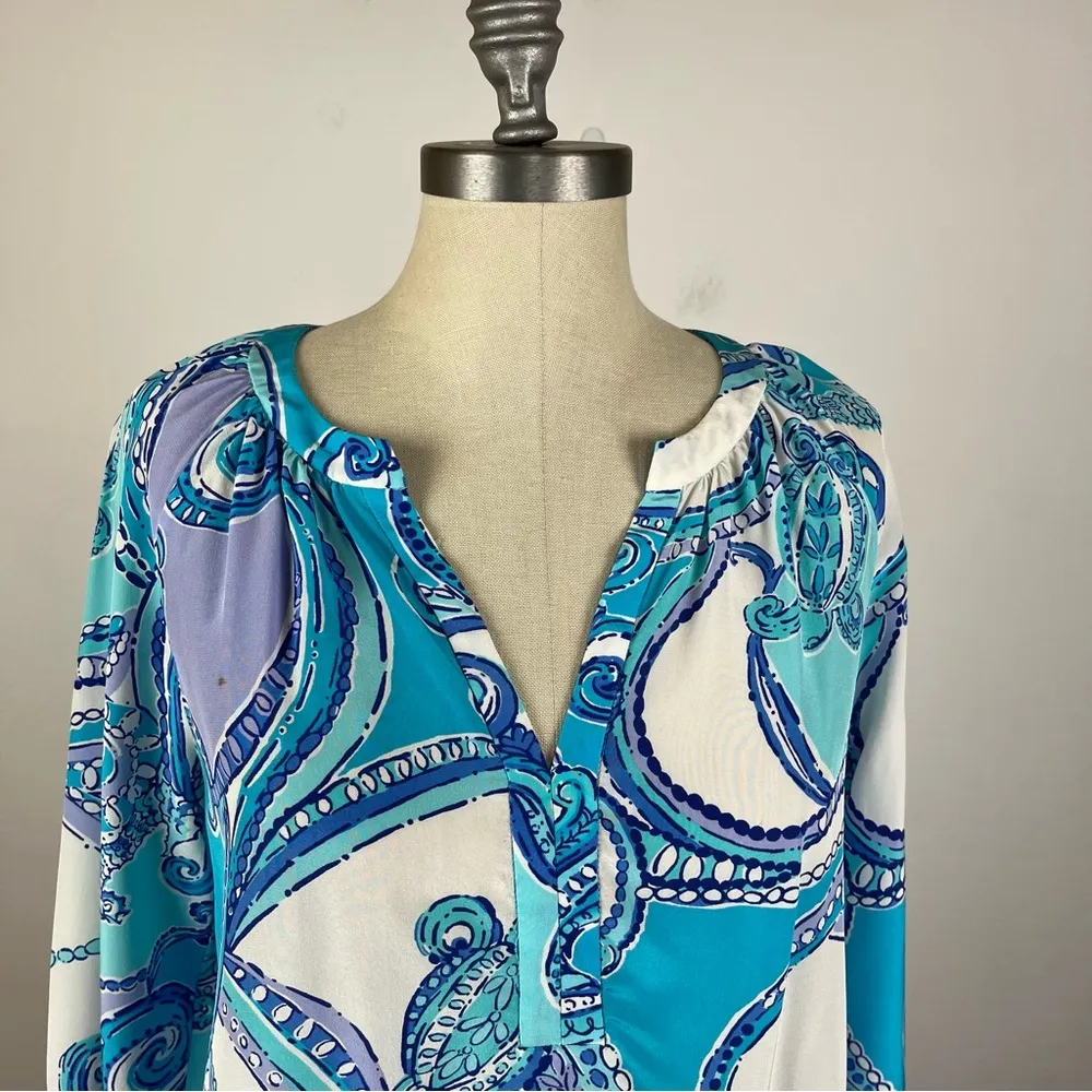 Lilly Pulitzer Elsie Top in Cerulean Blue - Image 4
