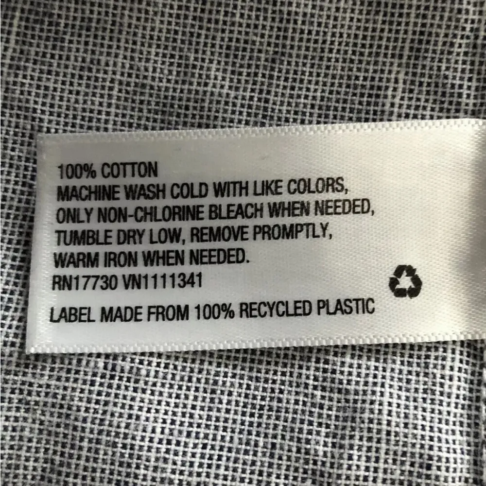 Merona Grey Long Sleeved Half Button Cotton Blouse - Image 12