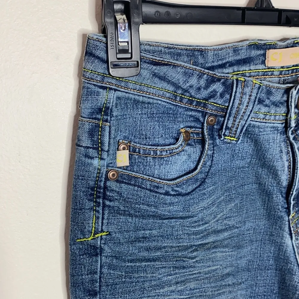 Crest Jeans being stitch racing patches extra short light wash jeans size 5 / 6 Blue - Image 4