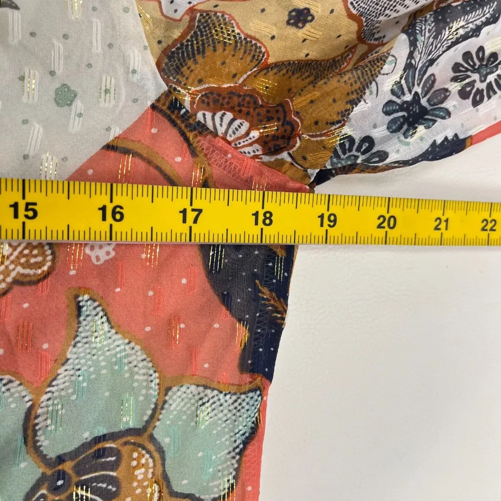 NWOT Johnny Was Jade Floral Frankie Mixed Print MIDI Dress Half Sleeve SizeS - Image 10