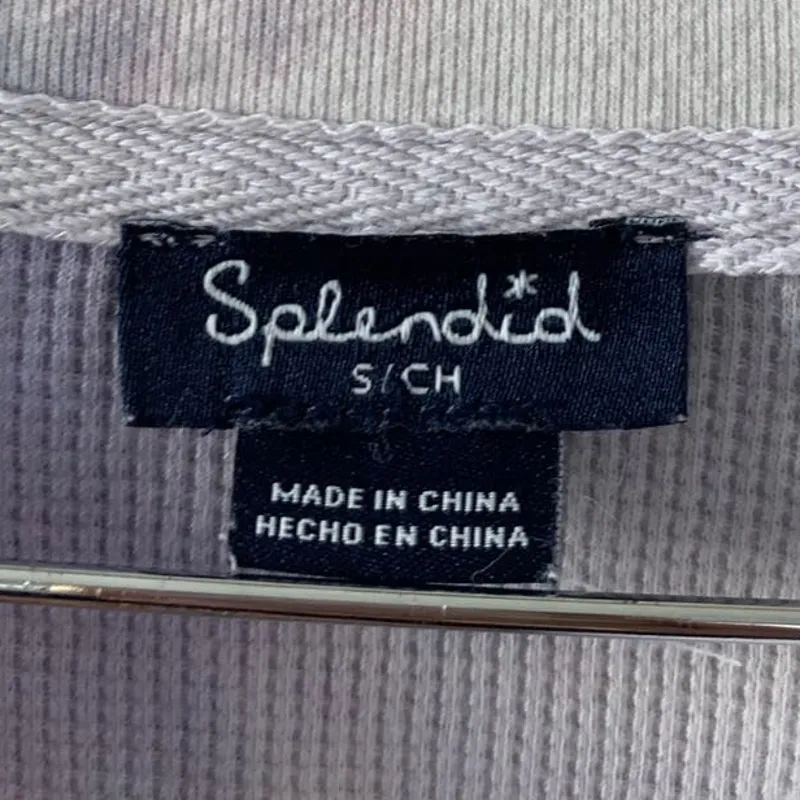 Splendid | Purple Cloud Tie‎ Dye Waffle Knit Thermal Top - Image 4