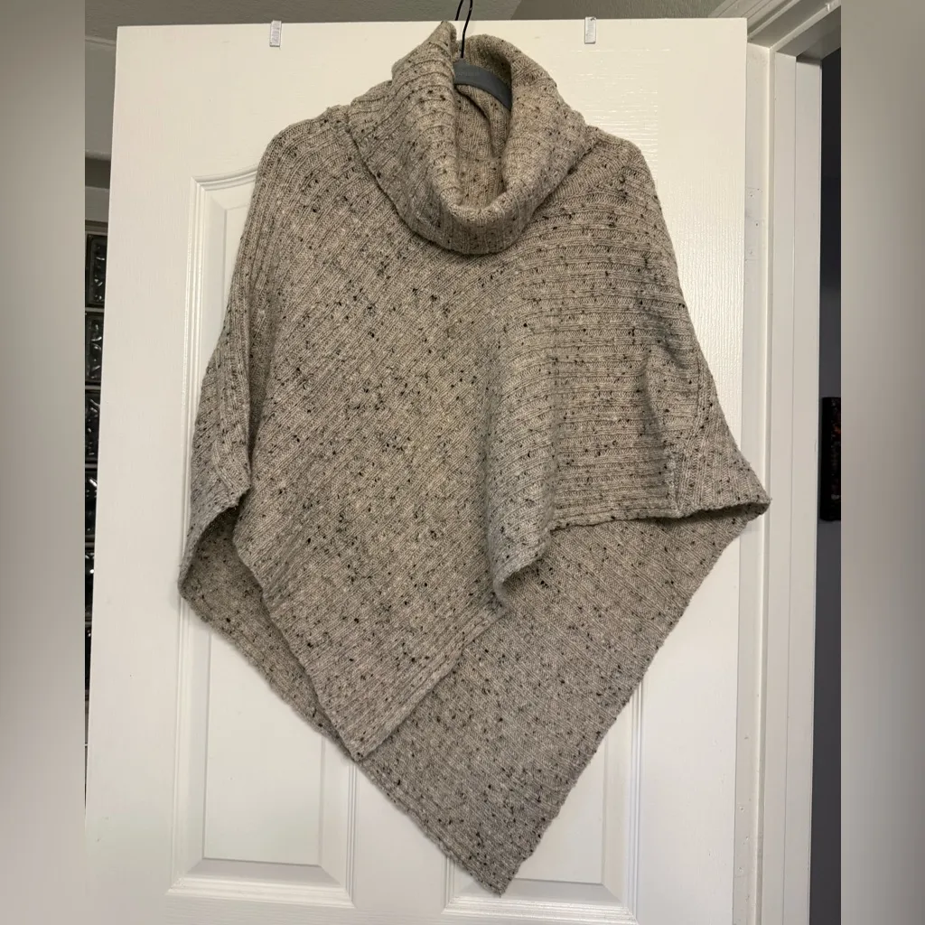 IrelandsEye 100% Merino Wool Cowl Neck
Asymmetric Poncho Cape - Image 2