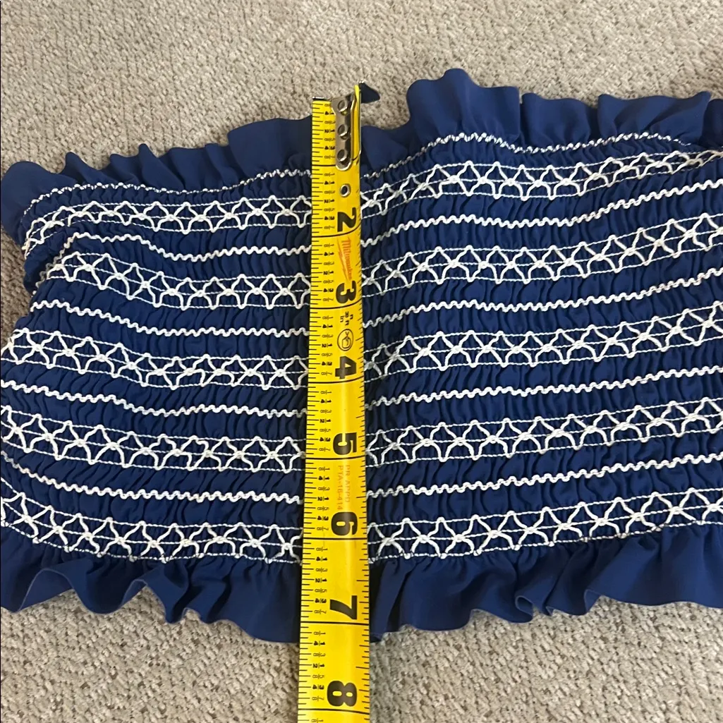 Tory Burch  smocked top blue - Image 3