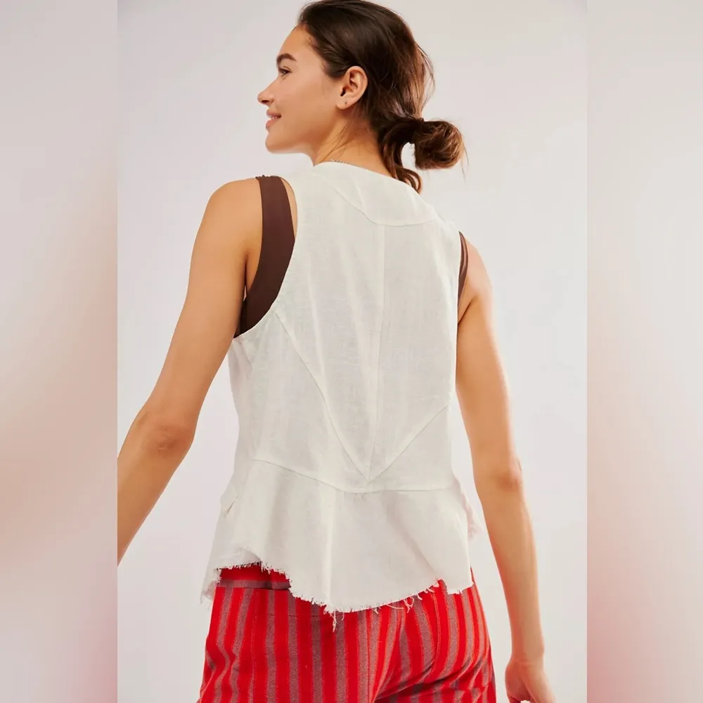 Free people Laruso Linen Vest - Image 4