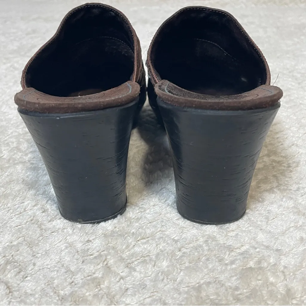Clarks Indigo by‎  Women's Brown Leather Mule Clogs Size 6.5 - Image 6