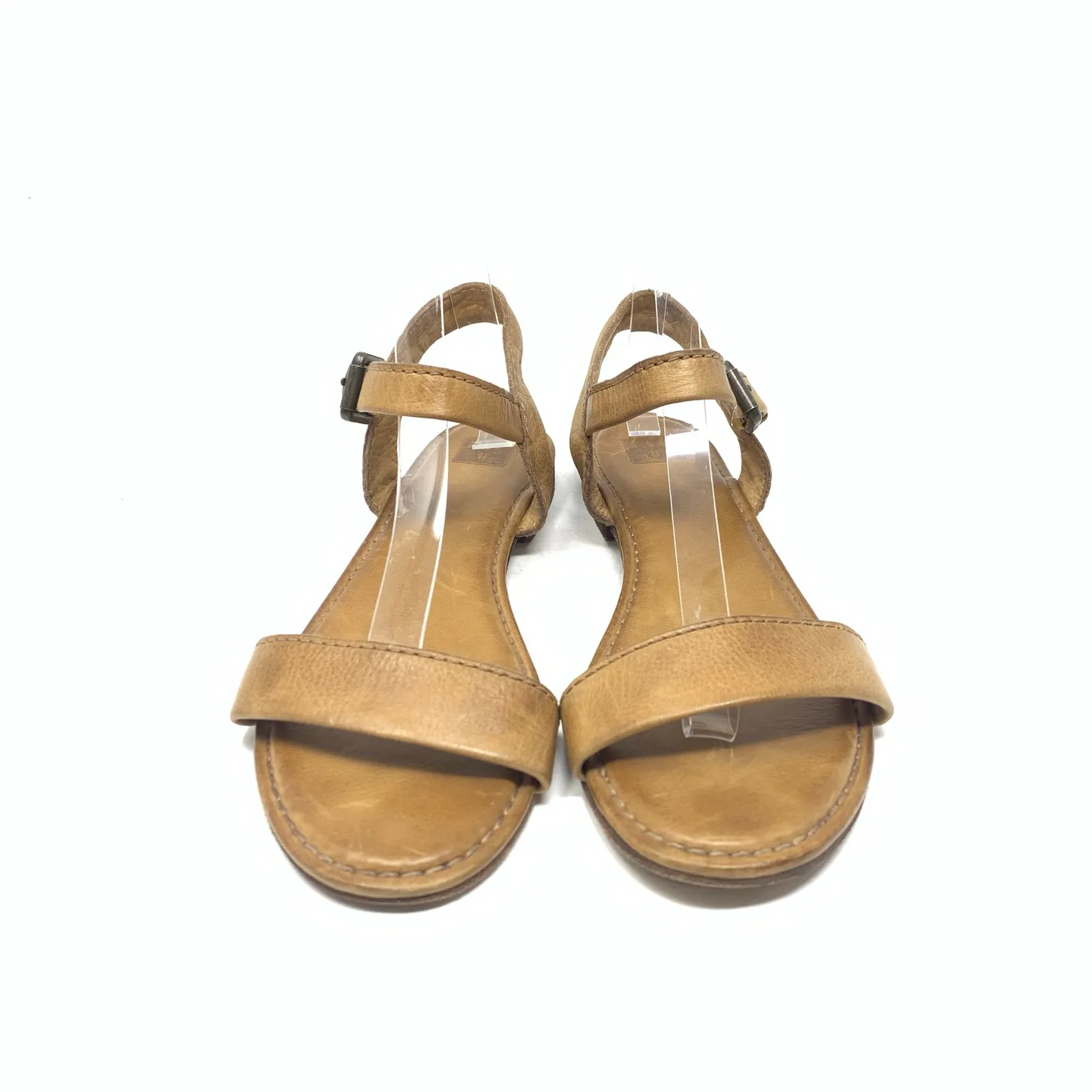 Frye Phillip 2 Piece Sandal Tan Leather Slingback Buckle Sandal Minimalist 10 - Image 8