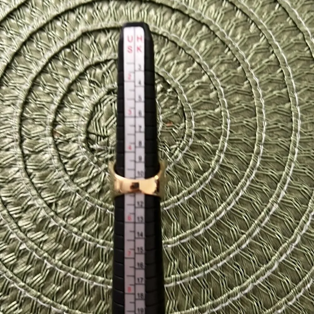 Spectacular yellow and white colored stone sunburst cocktail ring EUC - Image 9