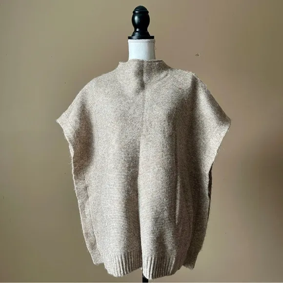 UNIVERSAL THREAD | Tan Poncho Knit Sweater Sz OSFM - Image 2