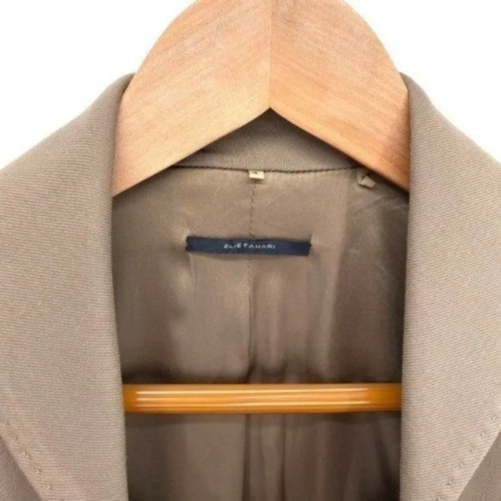 Elie Tahari Taupe Wool Blazer Jacket - Image 4