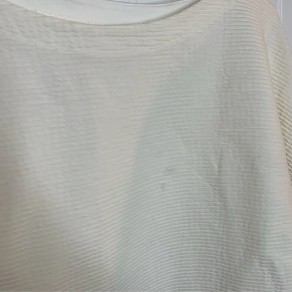 Maeve Anthropologie Stripe Texture Boatneck Long Sleeve Sweater Cream - Image 7