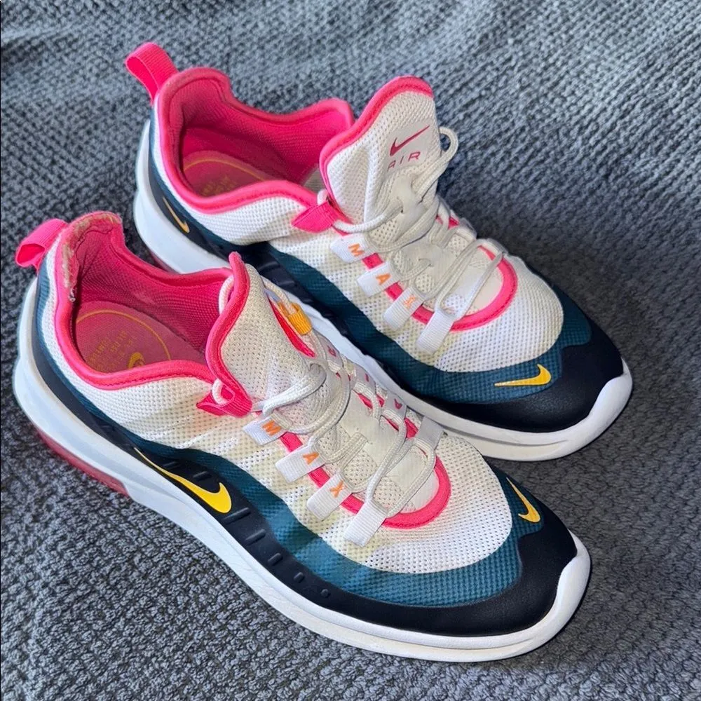Nike Air Max Axis White Navy Pink Yellow Sneakers Size‎ 9.5 Mesh Running Shoes - Image 3