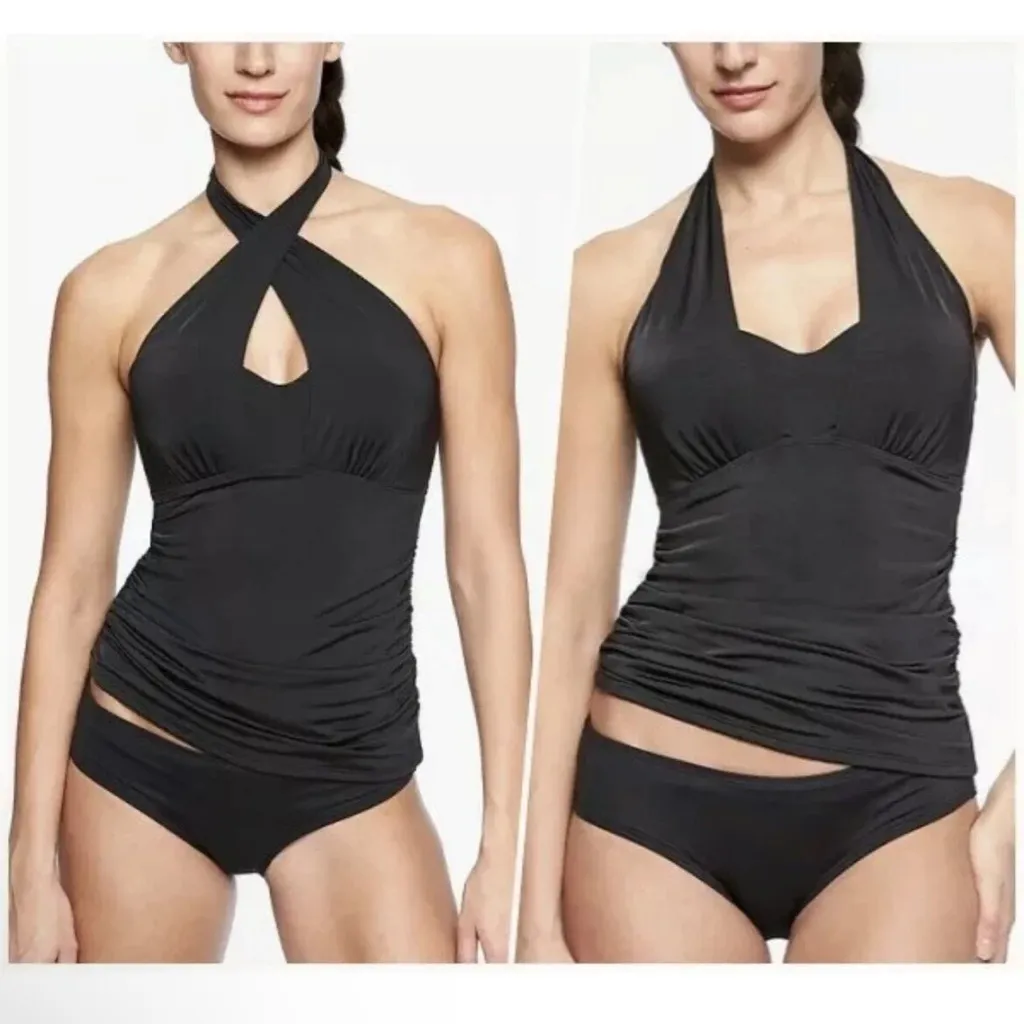 Athleta 36 B/C Navy Aqualuxe Bra Cup 2-Way Tankini - Image 2