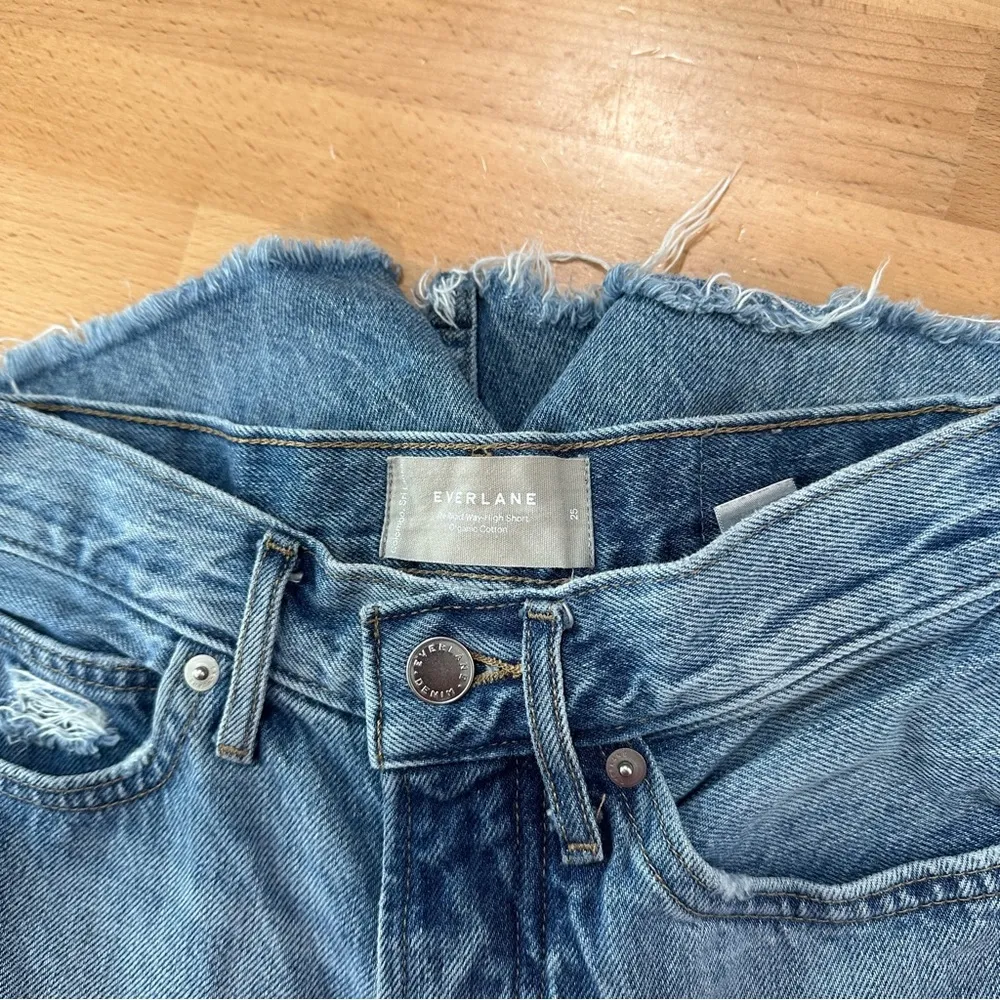 Everlane The Way-High Jean Short Cutoff High Waist size 25 - Image 4