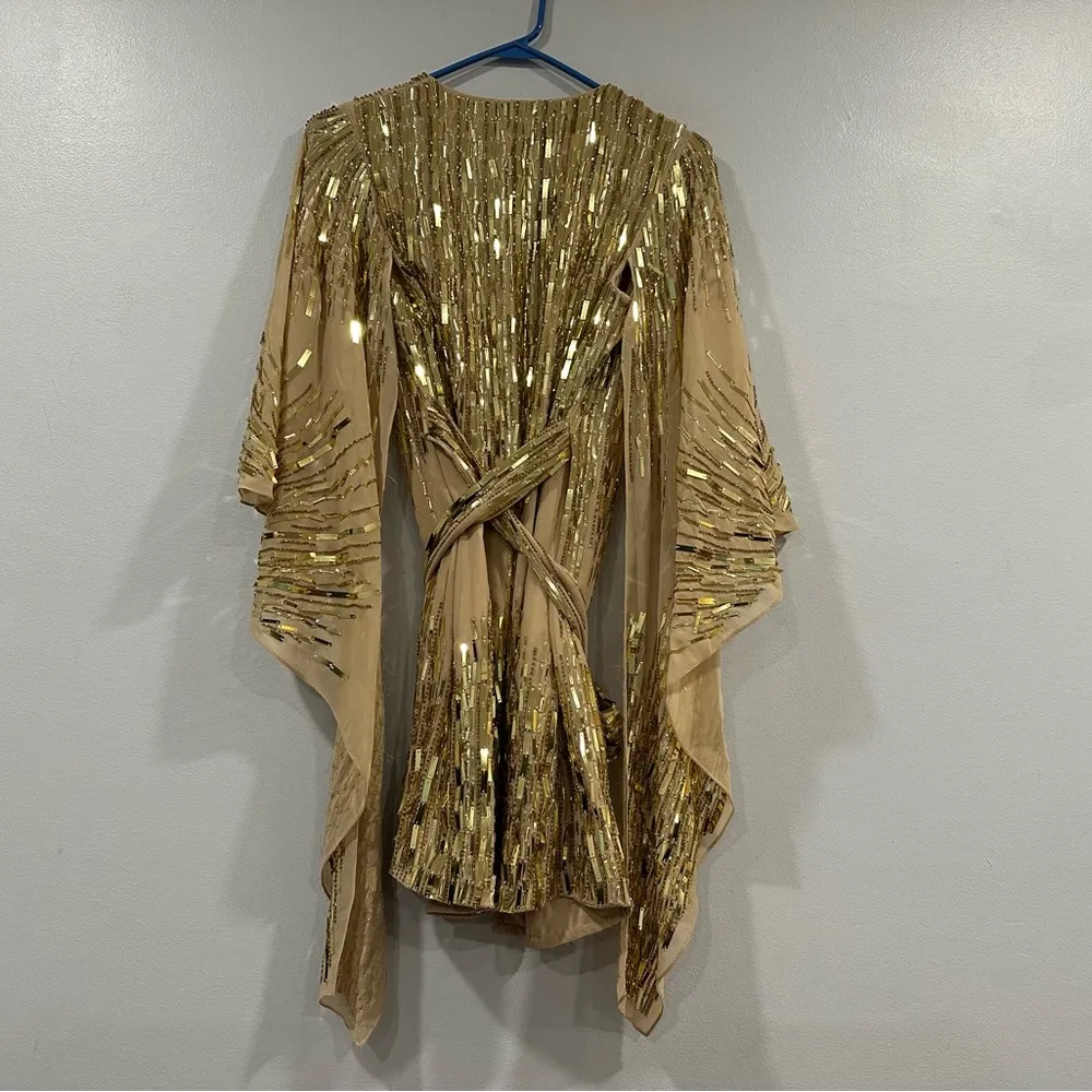 Mac Duggal 10036 Cape Sleeve Embellished Dress XS - Image 12