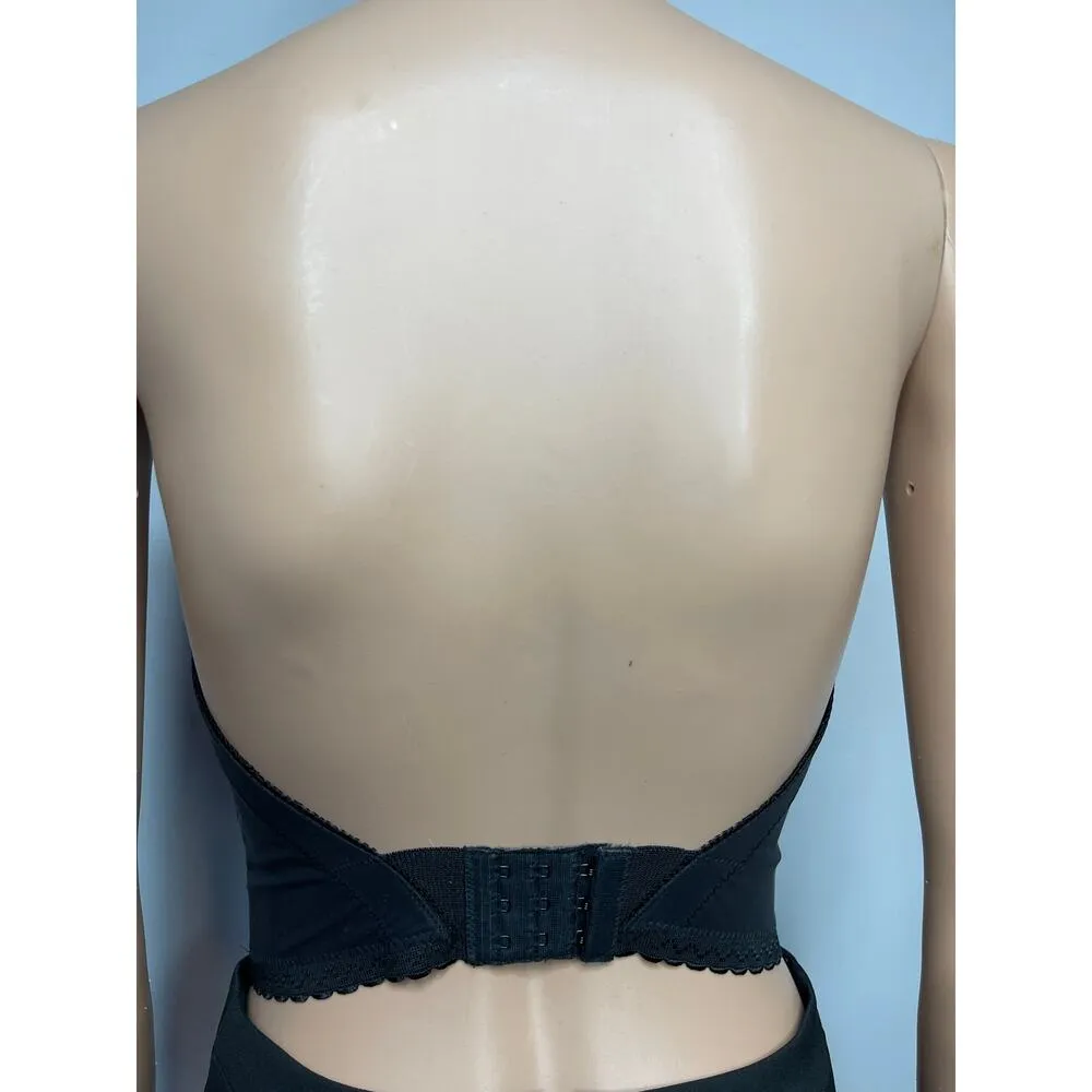 Vintage Victoria Secret Black Lace Corset Size 34C Gold Label - Image 2