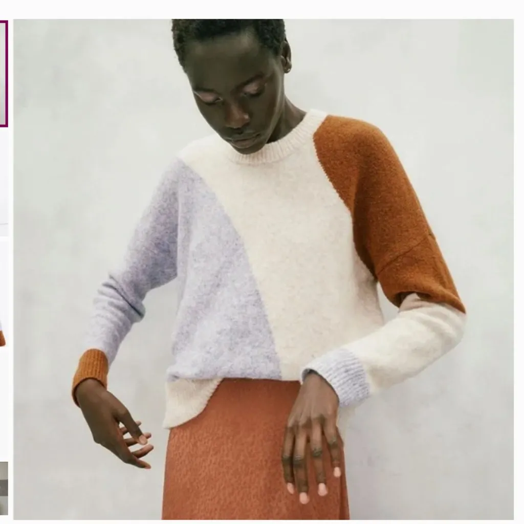 Madewell Cedarbrook Pullover Sweater in Colorblock Wool Camel - Image 3