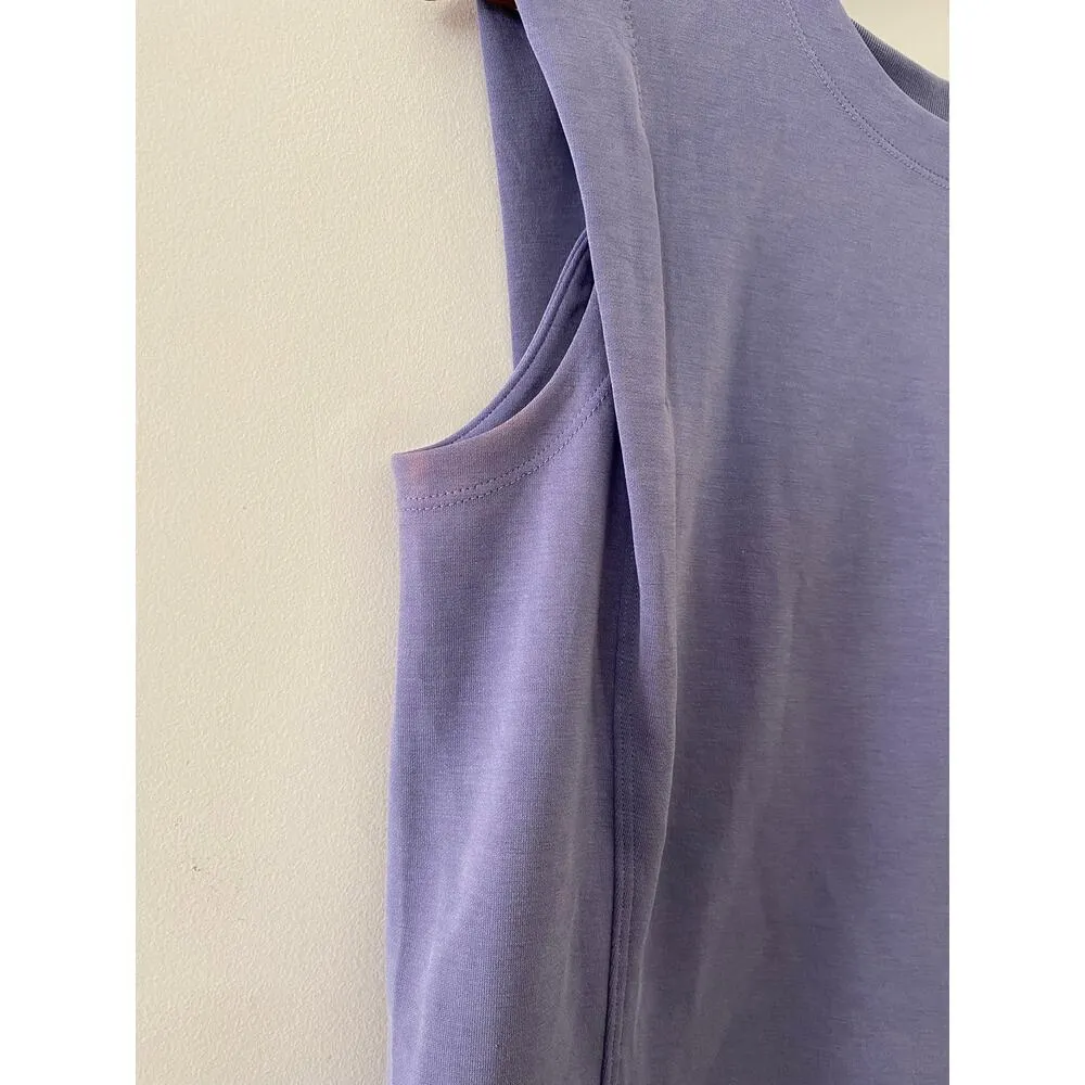 Athleta Seasoft Sweatshirt Tank Top Lavender Purple EUC XS Shirt Gym - Image 6