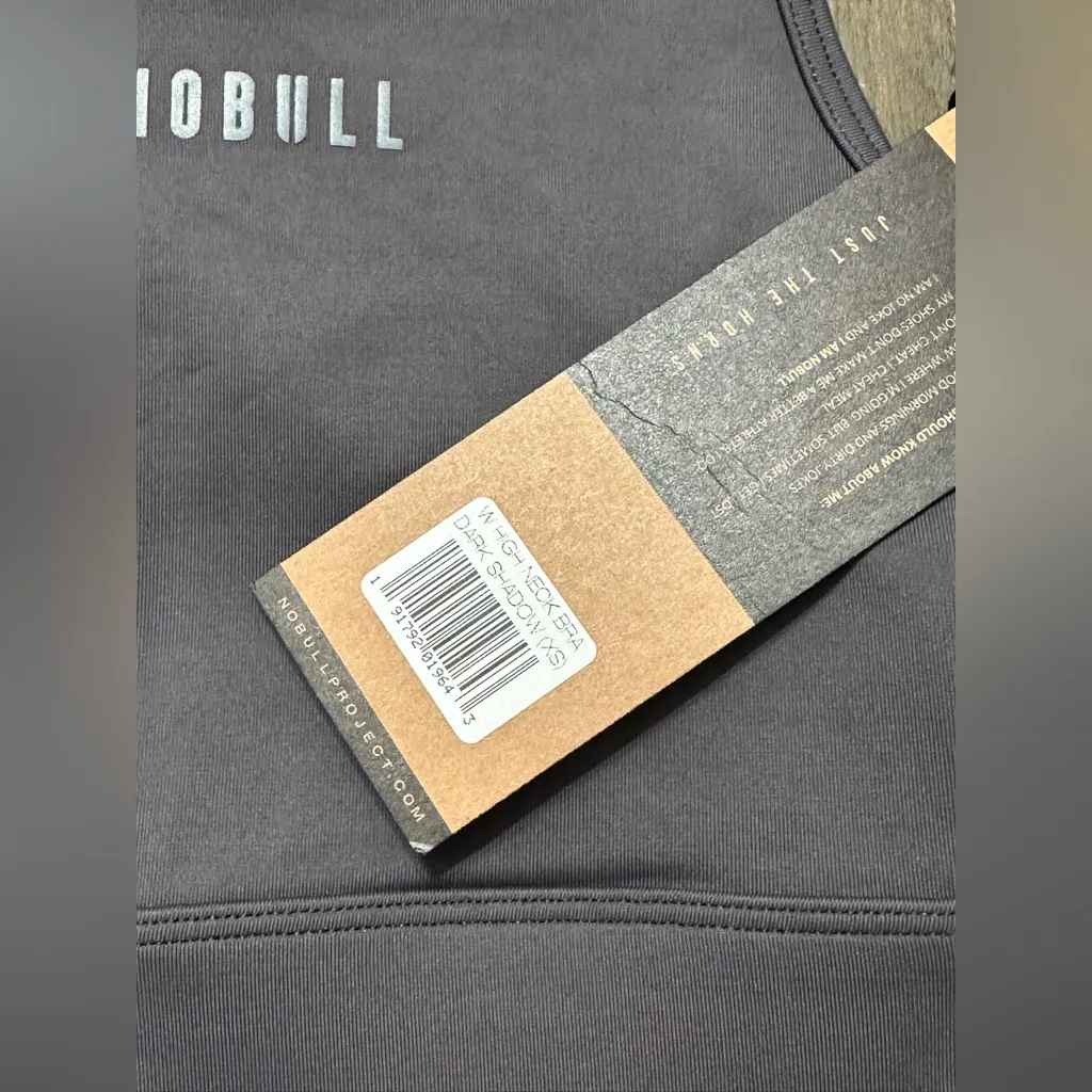 NWT NOBULL Matte High-Neck Sports Bra - XS - Dark Shadow (Gray) - Image 5