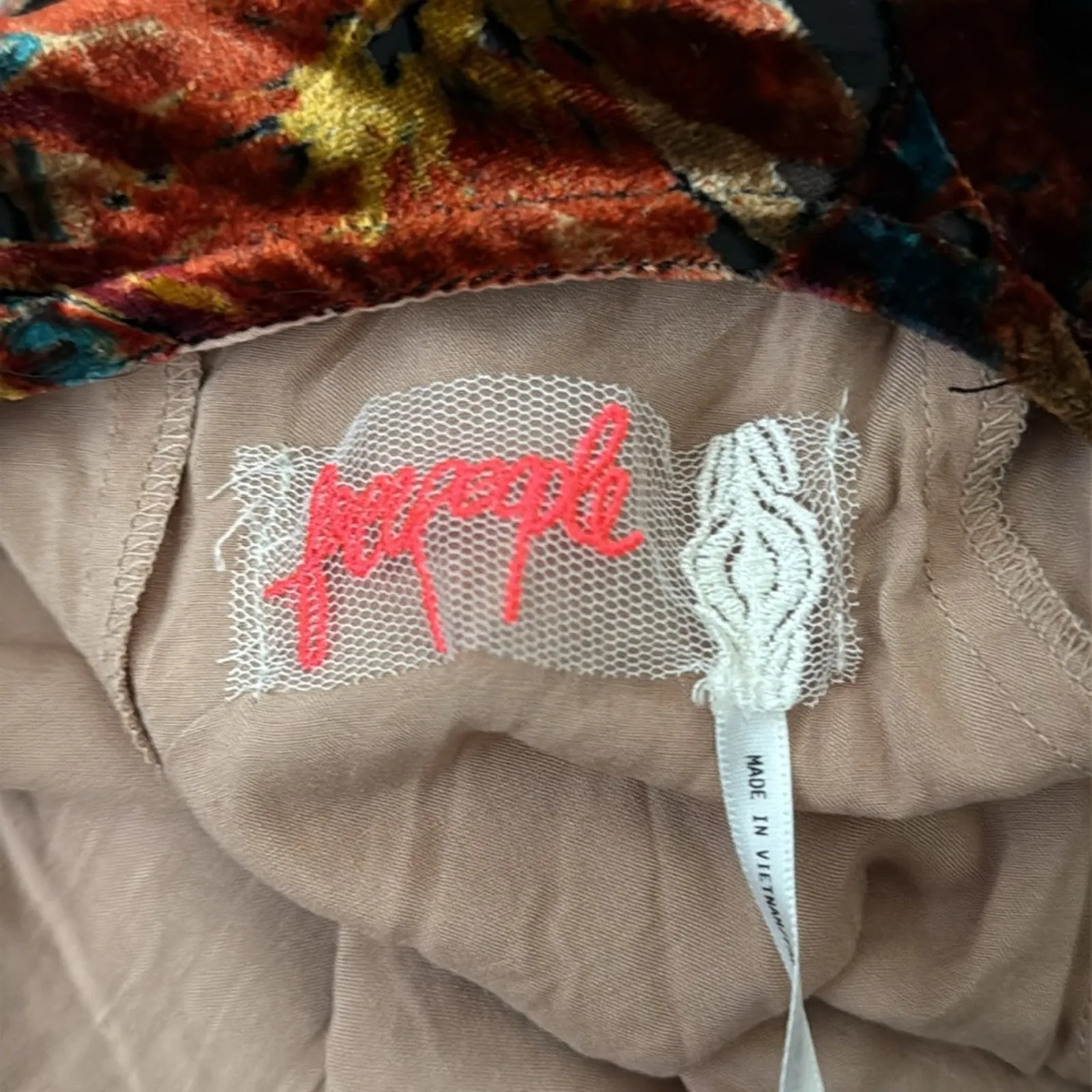 NWT Free People Bali Painterly Paisley Party Combo Velvet Maxi Dress - Image 4