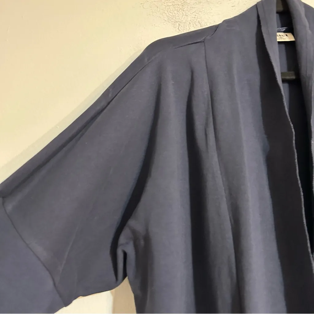 Pact Organic Cotton Oversized Airplane Cardigan Navy Size XS/Small Travel Casual - Image 5