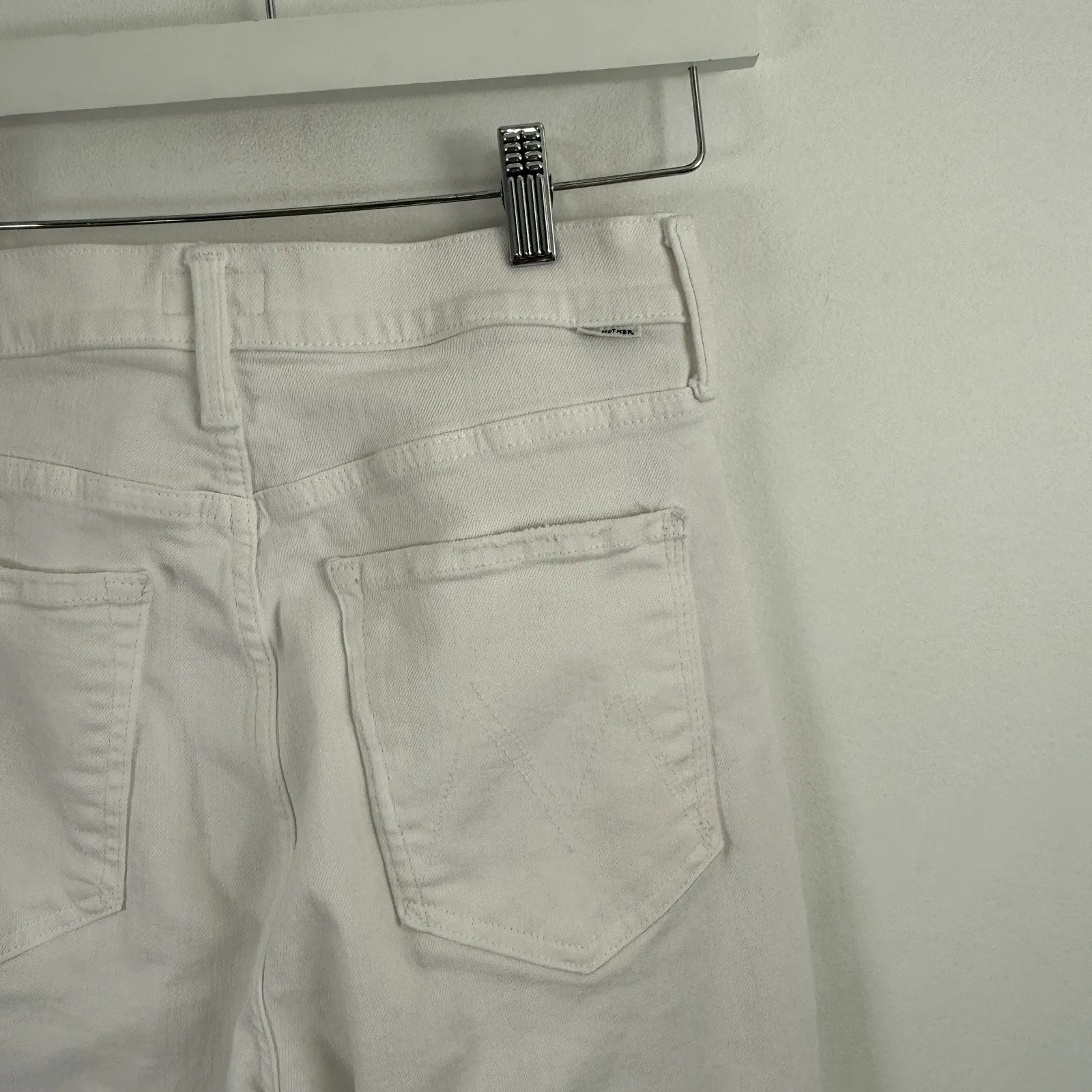 Mother Denim The Tripper Ankle Fray Unfairest of Them All White Jeans Womens 27 - Image 7