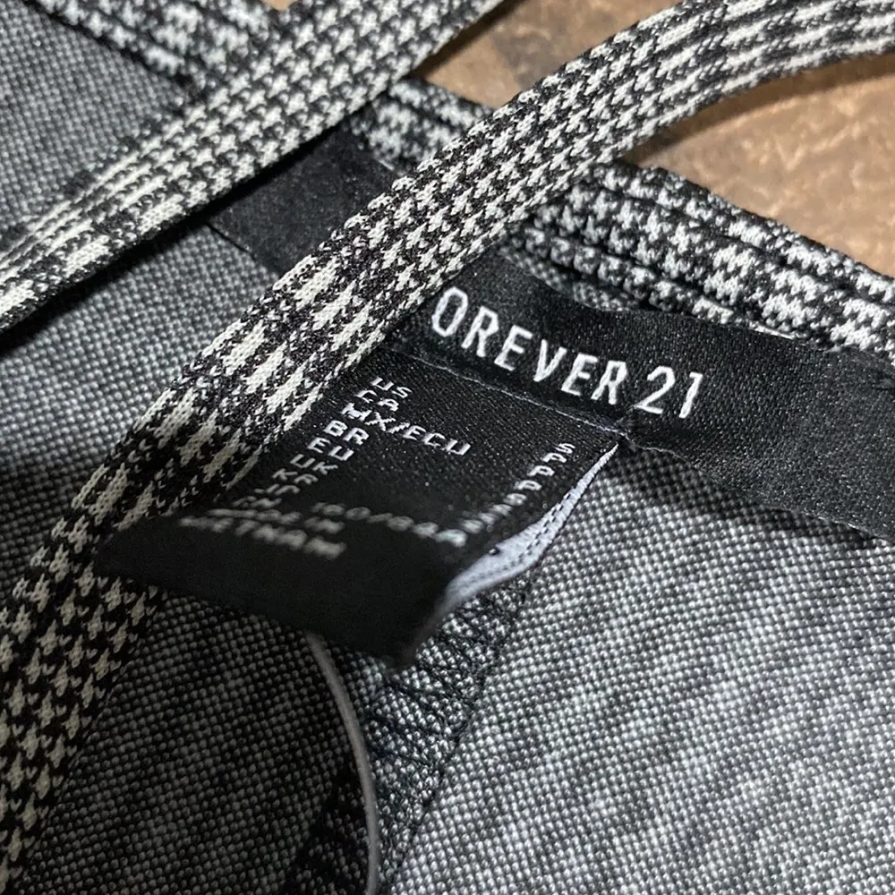 Forever 21 dress‎ plaid NEW checkered small black academia - Image 4