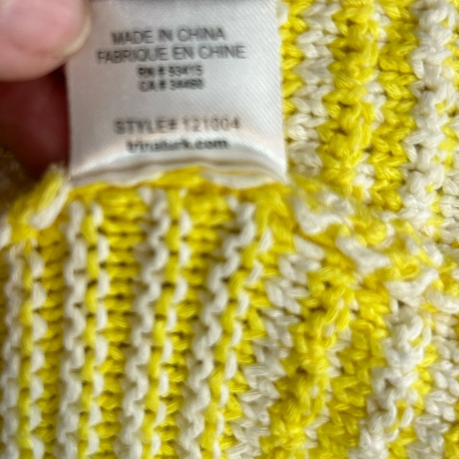 Trina Turk Ashbridge Yellow White Stripe Knit Cardigan XS Small - Image 11