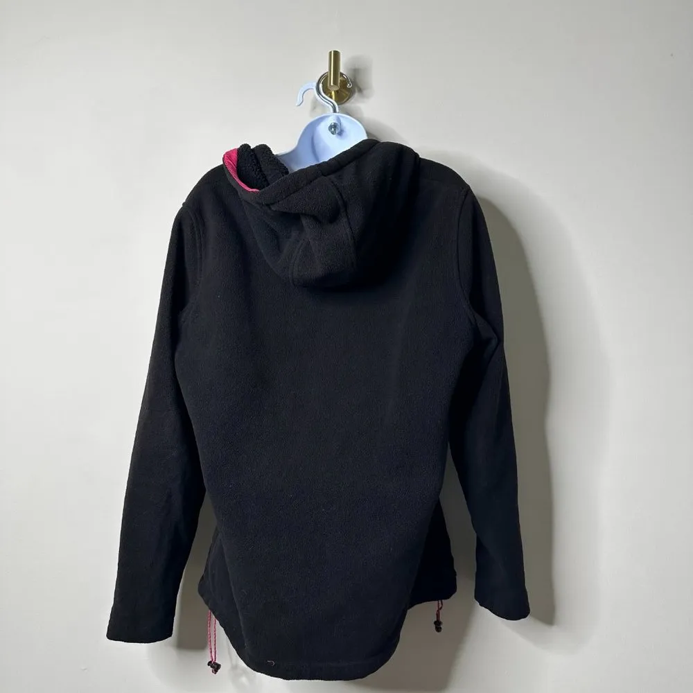 Reebok Black Full Zip Hooded Fleece Jacket Small* - Image 4