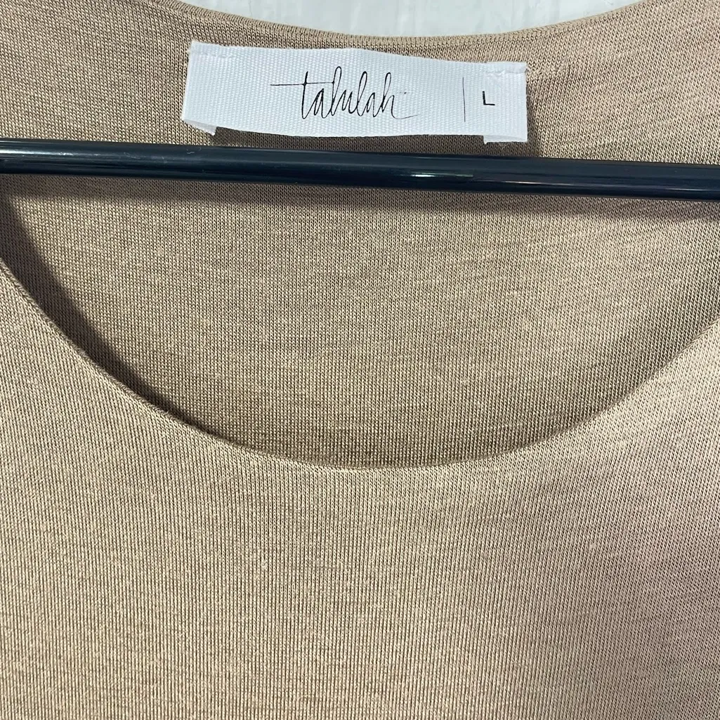 NWOT Taluluah Modest Tank Bodysuit in Natural Mocha Tan size large - Image 3