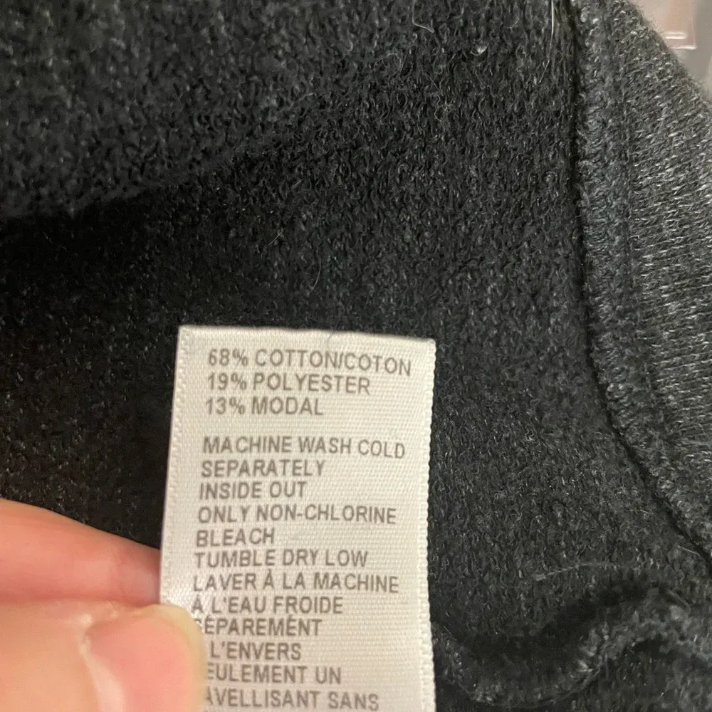 Standard James Perse Black Dark Gray V Neck Long Sleeve Womens Size 2 - Image 7