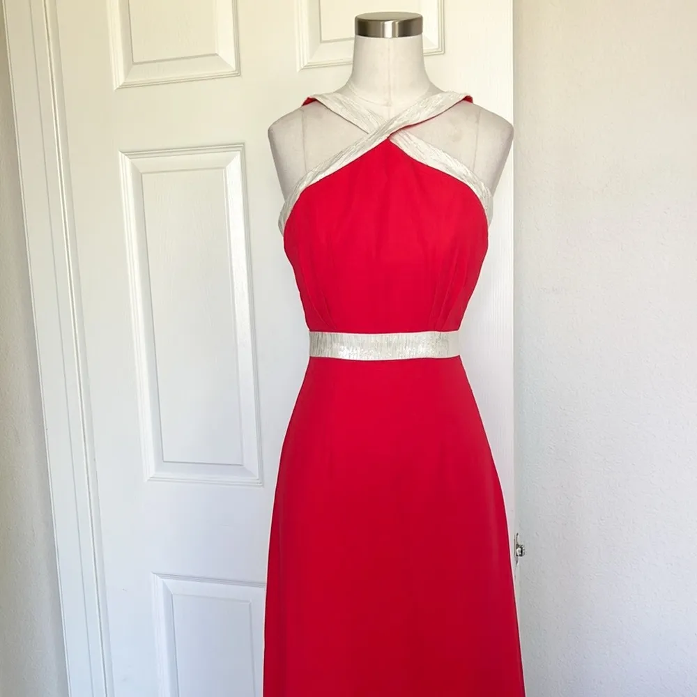 NWT Fame and Partners Red Long Halter Top Dress - Image 3
