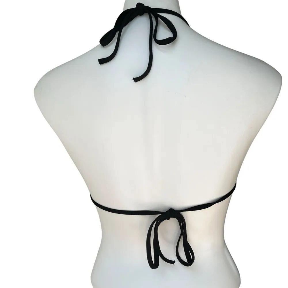 l*space Black Twist Front String Tie Bikini Top, Sz M - Image 2