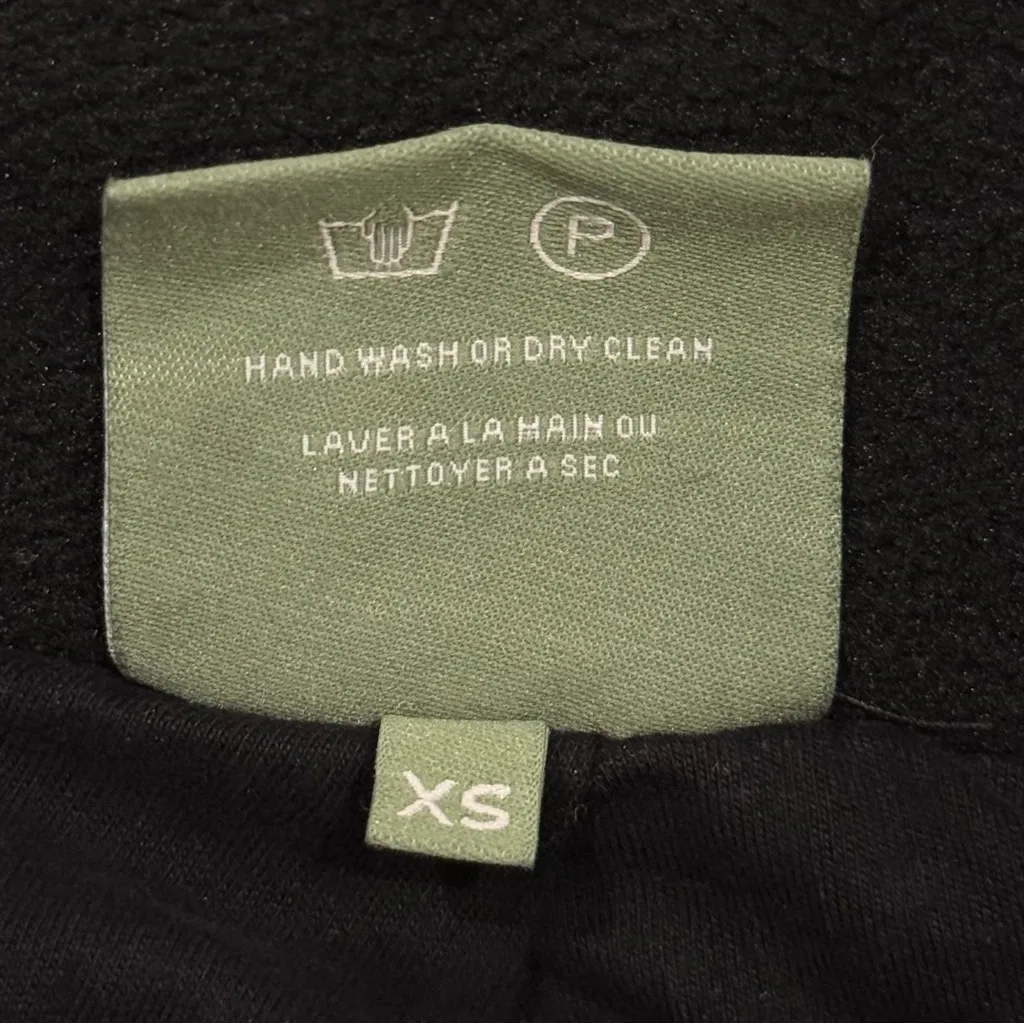 Aran Sweater Market Cowl Nec‎k Aran Swea‎ter XS Black Cable Knit Wool Fisherman - Image 9