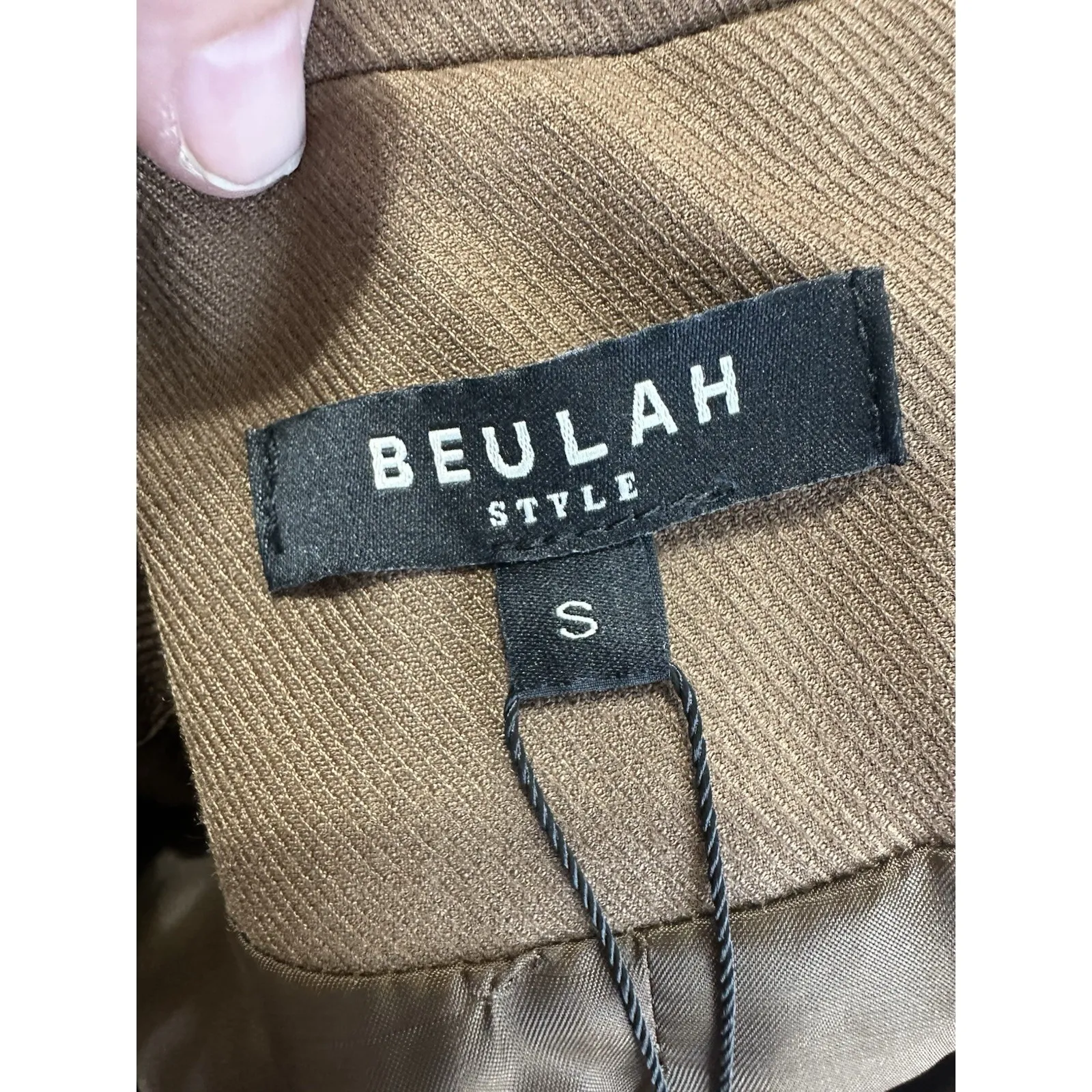 NWT Beulah Style Love, Quin Navaeh Camel Blazer Jacket Size S Princess Seams - Image 6